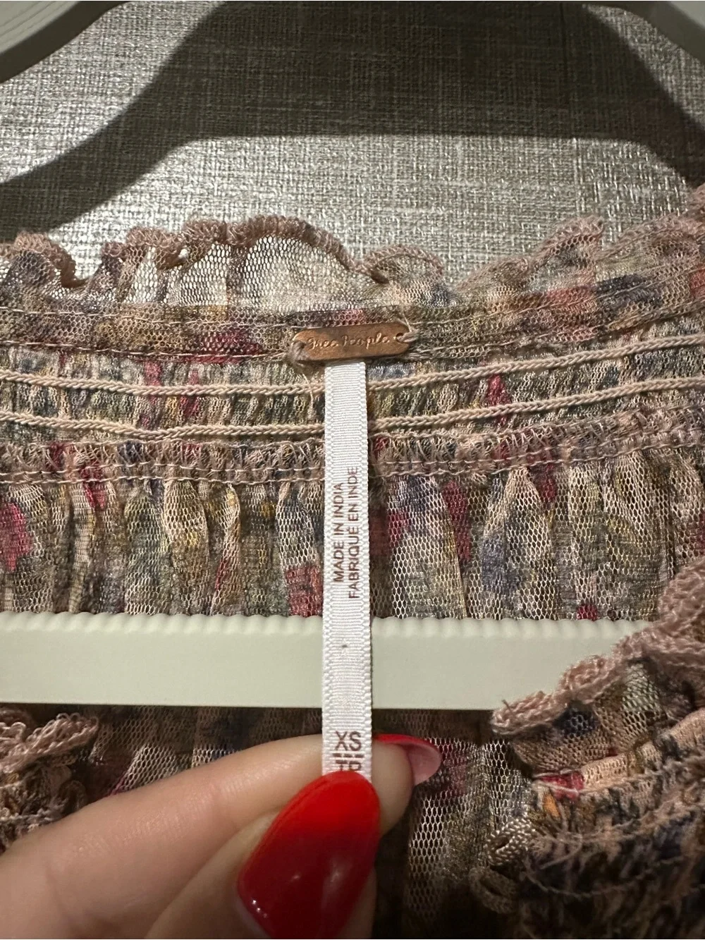 Free People Beatrice Smocked Floral Puff-Sleeve Top